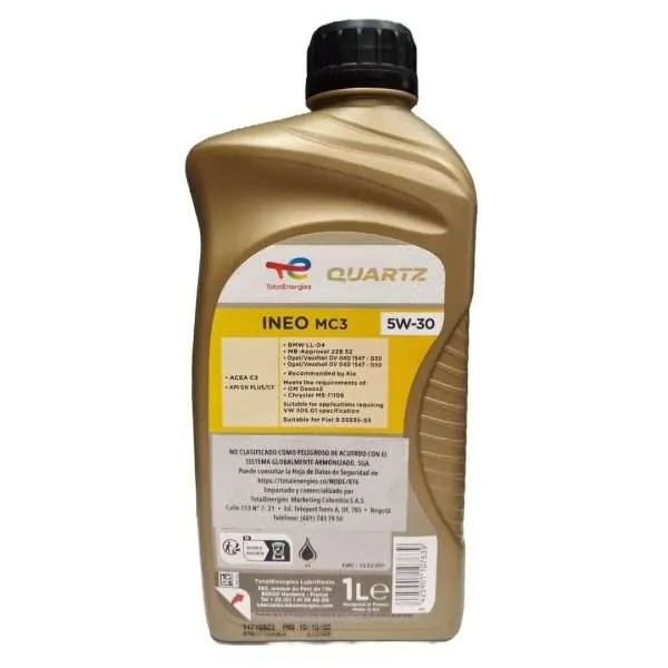 aceite de motor 5w30 total quartz ineo